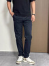 AEMAPE蘋果高端純棉休閑褲男士夏季男褲商務(wù)修身直筒彈力百搭長褲男秋季 寶藍 31 腰圍2尺4適合130斤左右 曬單實拍圖