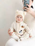 G. DUCKKIDS新生嬰兒衣服開春外出服男寶寶春裝針織連體衣嬰幼兒毛衣嬰童哈衣 寶寶單層爬服 66cm (建議5-14斤) 曬單實拍圖
