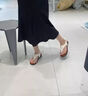 星昌旺夏季涼鞋女2025新款女鞋羅馬度假風(fēng)涼鞋女款透氣平底夾趾拖鞋 米白色 37 曬單實(shí)拍圖