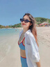 OMOM加厚自粘泳衣三角形聚攏顯小胸貼文胸隱形婚紗比基尼胸墊內(nèi)衣墊片 曬單實拍圖