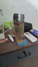 希諾（HEENOOR）雙層PC塑料杯帶蓋便攜杯子雙層隔熱大容量泡茶杯防摔戶外旅行水杯 本色 XN-8108 390ML 曬單實(shí)拍圖