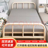 L&S折疊床單人床家用午休成人加固硬板簡(jiǎn)易鐵架便攜折疊小床BGC819 海綿款-80cm（灰駝色） 曬單實(shí)拍圖