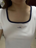 Levi's【商場同款】李維斯25年夏季新款女士針織休閑短袖T恤0019T 純白 L 曬單實(shí)拍圖