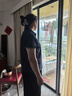 洛比獅純棉中年媽短袖t恤女士夏季新款翻領(lǐng)polo衫高端棉質(zhì)寬松上衣T恤女 寶藍(lán) 6XL (建議160-180斤) 曬單實(shí)拍圖