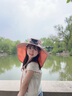 偶森太陽能風(fēng)扇帽子兒童披肩遮陽帽男女童大帽檐太陽帽夏季戶外防曬帽 曬單實拍圖