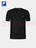 FILA 斐樂(lè)官方男子針織短袖衫2025秋新款健身運(yùn)動(dòng)基礎(chǔ)防曬涼感T恤 深黑-BK 3XL 190/108A/XXXL 曬單實(shí)拍圖