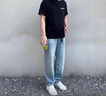 羅蒙純棉短袖T恤男夏裝圓領(lǐng)寬松薄款休閑時尚純色半袖T恤打底衫 卡其+霧霾藍 100%棉 XL 推薦120-140斤 曬單實拍圖