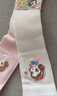 迪士尼兒童襪子夏季長(zhǎng)筒襪女孩棉高筒襪 DSP3485白+粉 14-16cm 曬單實(shí)拍圖