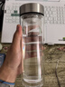 希諾雙層玻璃杯男家用商務(wù)辦公泡茶杯子過濾車載水杯XN-9607 410mL 曬單實拍圖