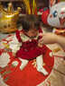 G.DUCKKIDS小黃鴨童裝女童秋季套裝中國風(fēng)嬰幼兒連衣裙喜慶兒童寶寶周歲禮服 紅色 73 尺碼5-7個(gè)月(建議寶寶13-18斤) 曬單實(shí)拍圖