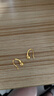 中國(guó)黃金（CHINA GOLD）足金999精美鏡面水滴耳環(huán)黃金耳飾送女友老婆媽媽生日禮物 凈金重約 1.2g 曬單實(shí)拍圖