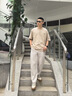 吉普（JEEP）美國(guó)正品純棉亨利領(lǐng)短袖t恤衫夏季男士純色寬松運(yùn)動(dòng)休閑上衣半袖 卡其色 薄款 【官方正品】 XL 推薦140-160斤 曬單實(shí)拍圖