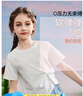 ASK JUNIOR女童短袖T恤2025夏季兒童捏褶休閑短款打底衫 白色 130 曬單實(shí)拍圖