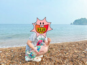 ASK JUNIOR兒童褲子25夏季撞色印花短褲裙褲女大童五分褲休閑花苞褲 綠色 曬單實(shí)拍圖