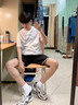 安踏（ANTA）短袖t恤男士夏季舒適透氣時(shí)尚大logo健身服跑步上衣運(yùn)動(dòng)服飾男 白藍(lán)色 【棉質(zhì)快干】 L 曬單實(shí)拍圖