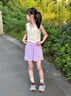 班尼路女童夏季套裝運(yùn)動(dòng)裙褲2025新款女孩涼感速干短袖洋氣短褲裙子夏裝 綠BN綠花小兔X+黑BN抱心兔XS 150 【推薦體重68-80斤】 曬單實(shí)拍圖