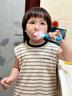 百刷寶貝（brush-baby）寶寶電動(dòng)牙刷0-3歲軟毛防水聲波震動(dòng)兒童嬰兒牙刷小月齡1歲2歲3歲 藍(lán)色款【1年質(zhì)?！?主機(jī)+2刷頭 曬單實(shí)拍圖