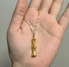 周大生黃金吊墜足金古法節(jié)節(jié)高升吊墜竹節(jié)項(xiàng)鏈送老婆送父母生日禮物女 吊墜金重約4.6g（贈(zèng)金色銀鏈） 曬單實(shí)拍圖