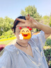 三彩2025夏季新款條紋繡花襯衣寬松流蘇系帶V領(lǐng)套頭衫女 天空藍(lán)條紋 M 160/84A 曬單實(shí)拍圖