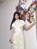 初蟬衣事新中式改良旗袍女2025夏新款溫婉國風(fēng)盤扣立領(lǐng)刺繡白色氣質(zhì)連衣裙 云梨杏 S （現(xiàn)貨） 曬單實拍圖