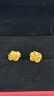 夢(mèng)金園黃金耳釘5D硬金紫荊花耳環(huán)養(yǎng)耳棒耳飾一對(duì)送閨蜜送女友禮物 曬單實(shí)拍圖
