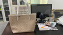 蔻馳（COACH）【品牌直供】女包輕奢大號(hào)新款單肩手提包腋下托特包七夕禮物女 奶茶拼白 CV976 IMXDM 曬單實(shí)拍圖