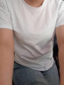 冪系純色短款短袖t恤女夏季白色體恤新款棉質(zhì)寬松圓領(lǐng)百搭小個(gè)子上衣 白色 L 【101-110斤】 曬單實(shí)拍圖