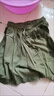 芬伶短褲夏季女棉麻闊腿褲薄款外穿大碼顯瘦洋氣媽媽裝五分亞麻休閑褲 木綠色 L 建議110-125斤 曬單實(shí)拍圖