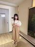 G.duck小黃鴨童裝女童連衣裙夏季薄款兒童套裝女孩洋氣花朵背帶裙兩件套 卡其 110 建議100-110cm4-5歲 曬單實(shí)拍圖