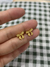 FUSSEM999足金在逃公主蝴蝶結黃金耳釘 5D純金耳環(huán)耳飾養耳洞養耳棒女款 蝴蝶結耳釘 一對裝【贈18k金膠塞】 0.93 曬單實(shí)拍圖