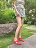 妙麗（Millies）品牌德訓鞋女內(nèi)增高時尚潮流阿甘鞋女2025夏季新款運動跑步休閑鞋 紅色 36 (230mm)  標準碼 曬單實拍圖