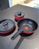 特福（Tefal）鍋具套裝百變鍋可拆卸煎炒鍋有鈦不粘鍋六件套千葉玫瑰紅 曬單實(shí)拍圖