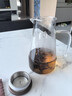裕昶綠茶杯套裝耐高溫茶水分離月牙杯家用玻璃水杯客廳待客泡茶杯 【光面款】透明杯+杯架+托盤(pán)+壺 300ml 曬單實(shí)拍圖