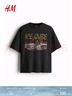 H&M【Ice Cube】男裝女裝T恤2025夏新款印花搖滾美式短袖1159823 黑色/Ice Cube M 175/100 曬單實(shí)拍圖