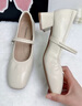 天美意女鞋商場(chǎng)同款瑪麗珍鞋休閑通勤女單鞋2025新款新BI282AQ5 米白 36 曬單實(shí)拍圖