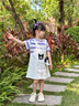 G.DUCKKIDS小黃鴨童裝女童連衣裙夏季薄款兒童庫洛米背帶裙大童休閑假兩件裙 背帶裙送玩偶 120 (建議110cm  6-7歲左右)c 曬單實拍圖