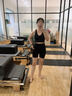 豬小耙（ZHUXIAOPA）瑜伽短褲褲三分褲無縫高腰提臀蜜桃臀夏季跑步短褲健身短褲女 黑色 L 曬單實拍圖