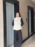 雅鹿短款羽絨馬甲女2025新款外穿可露麗立領(lǐng)寬松加厚保暖背心外套 淺瓷米 S 建議80-90斤 曬單實拍圖