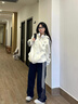 卡圖弛美式三條杠條紋休閑褲子男士秋季寬松潮流高街直筒闊腿運(yùn)動(dòng)衛(wèi)長(zhǎng)褲 藏青色 XL 曬單實(shí)拍圖