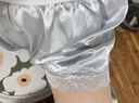 JIOESC冰絲安全褲女士防走光2025夏季薄款外出居家寬松蕾絲打底短褲睡褲 灰色 L 【110-140斤】 曬單實(shí)拍圖