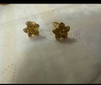 周六福足金999黃金耳釘女款小金花計價AA095065 約2.26g 一對生日禮物 曬單實拍圖
