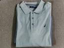 諾帝卡（NAUTICA）【單件直降】男裝春夏款全棉珠地休閑舒適長袖polo衫男KO3303 灰藍03B M 曬單實拍圖