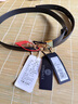 VERSACE JEANS COUTURE范思哲 VERSACE 腰帶男士牛皮革美杜莎頭像板扣皮帶禮盒 黑色 105cm(3.05-3.35尺) 曬單實(shí)拍圖