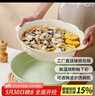 佩爾森（CERAMICS）新款酸菜魚大盆碗雙耳湯碗大號(hào)家用水煮魚小龍蝦專用碗湯盆 12英寸雙耳大盆碗-奶油色 1英寸 雙耳 曬單實(shí)拍圖