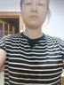 曼利鳥2025夏季薄款純棉條紋短袖t恤女大碼寬松遮肚中老年媽媽洋氣上衣 903短袖-駝色[純棉好貨] XL 115-130斤 曬單實拍圖