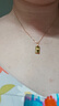 中國黃金（CHINA GOLD）黃金項鏈女足金小金磚吊墜套鏈節日送媽媽女友七夕情人節禮物 吊墜約1.15g+S925鏈+玫瑰禮盒 曬單實(shí)拍圖