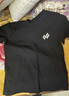 名創(chuàng)優(yōu)品（MINISO）短袖t恤男夏季純棉潮流寬松男生簡(jiǎn)約高級(jí)感正肩體恤 黑 L 曬單實(shí)拍圖