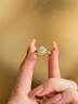 海上羅孚黃金太陽花戒指女足金999鑲嵌鴿子蛋鉆戒時(shí)尚戒子生日禮物送女友 禮盒定金勿拍 曬單實(shí)拍圖