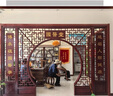 宇百實(shí)木格柵客廳新中式月洞門(mén)隔斷玄關(guān)月亮門(mén)圓拱門(mén)仿古鏤空花格屏風(fēng) 定制下單請(qǐng)聯(lián)系客服 曬單實(shí)拍圖