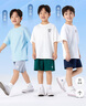 Converse匡威童裝男童套裝2025夏季新款運動(dòng)休閑寬松短袖短褲兩件套潮牌 天空藍 140 /68 【建議身高128-140cm】 曬單實(shí)拍圖